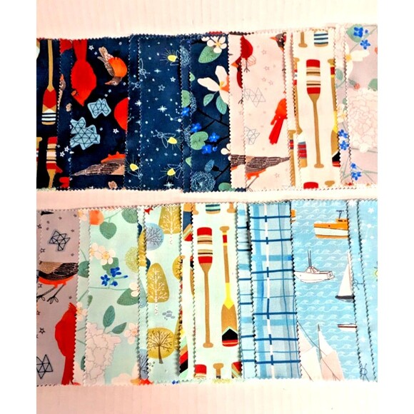 Moda Lakeside Story 42 5-in Charm Precut Fabric Quilt Squares Fishing Boat Theme - Picture 6 of 9